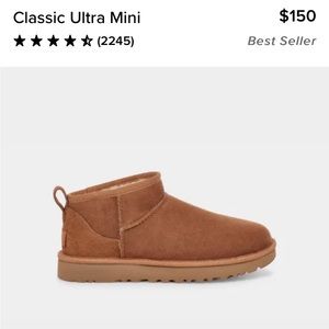 Uggs ultra mini chestnut size 8